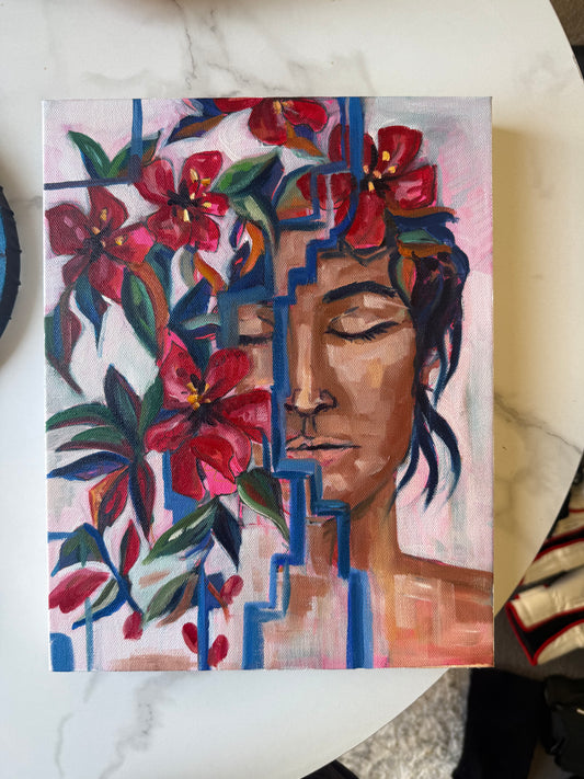 Silent Awakening - Acrylic and Oil on Canvas