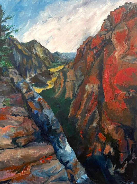 Into the Canyon - Oil Paint on Canvas