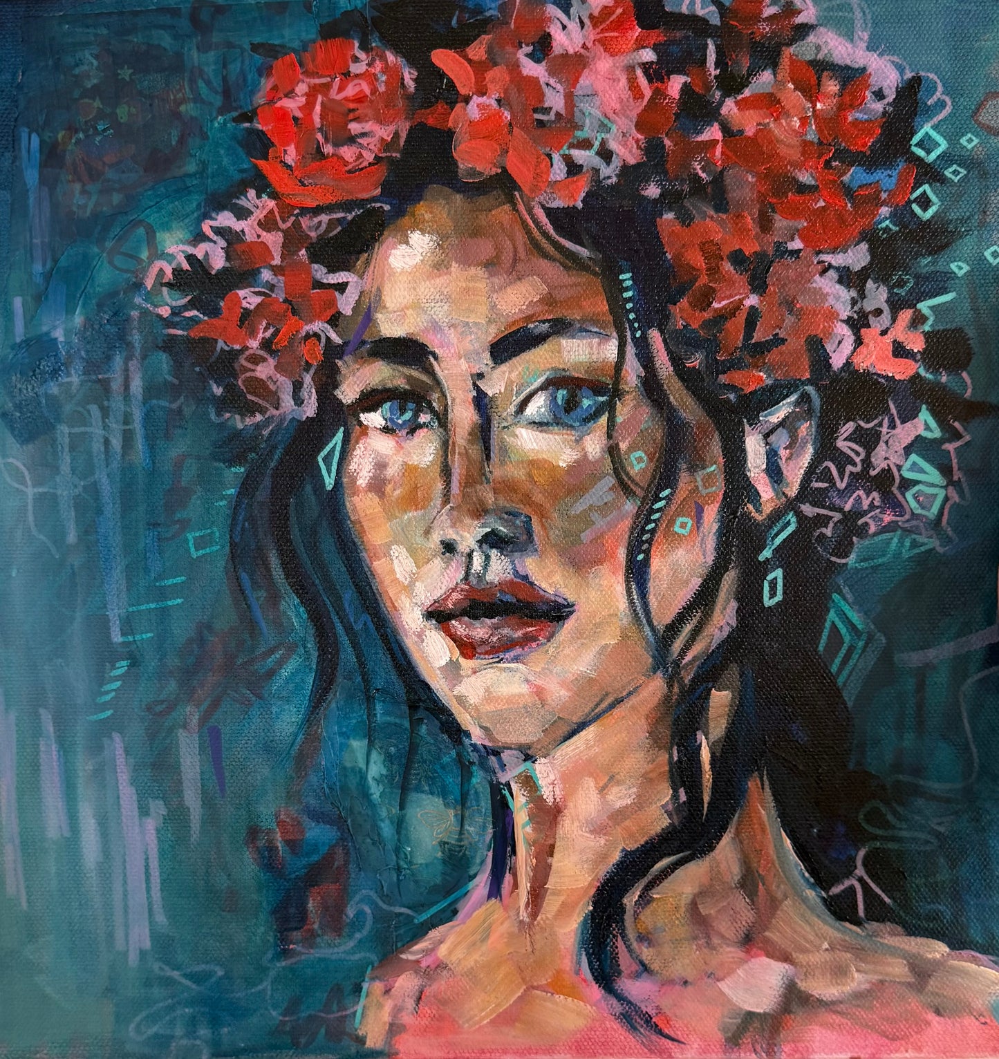 Girlhood - Mixed Media Painting