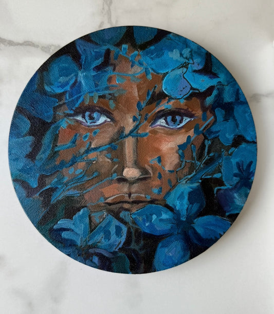 Blue - Acrylic and Oil on Stetched Canvas