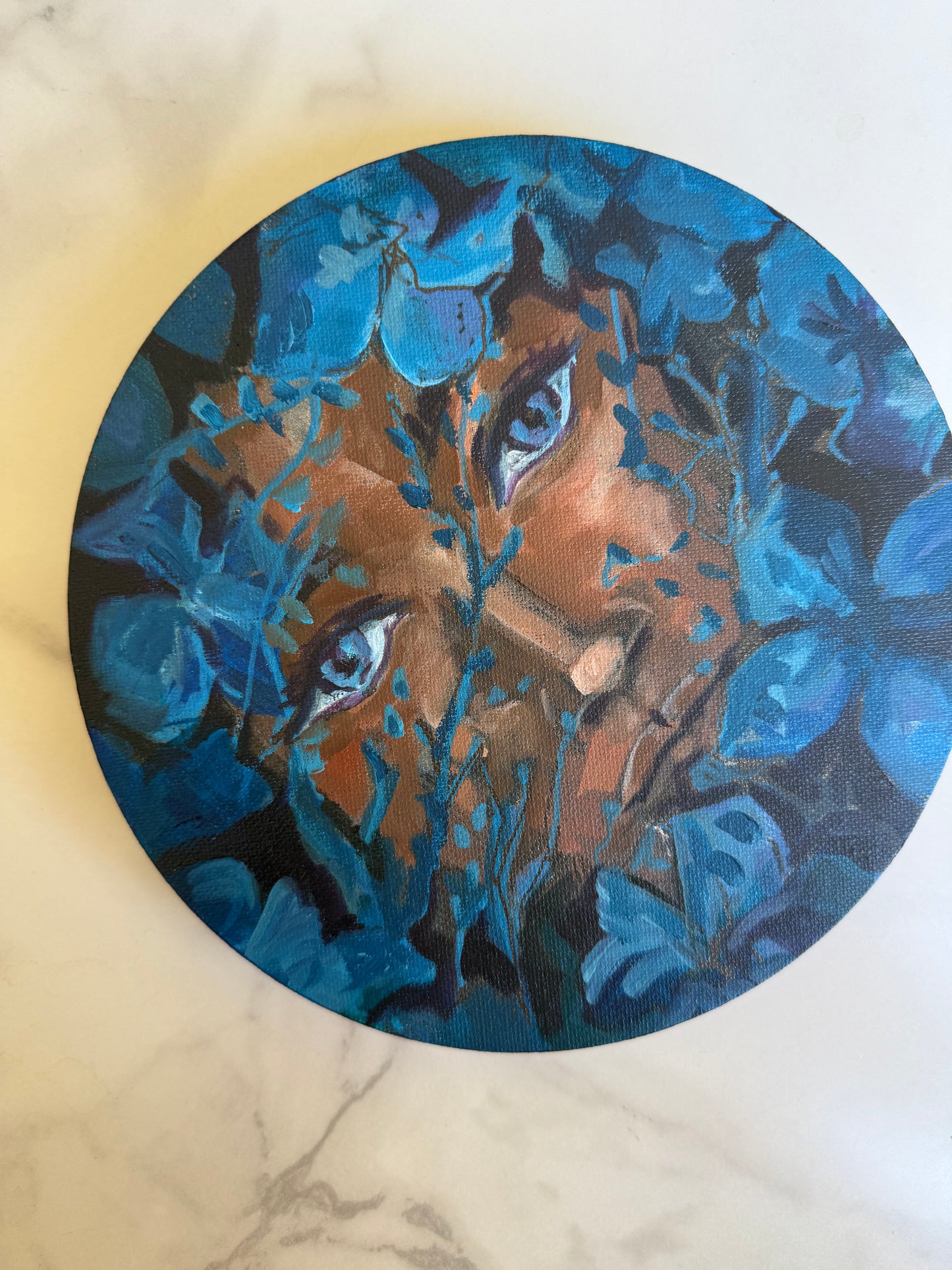 Blue - Acrylic and Oil on Stetched Canvas