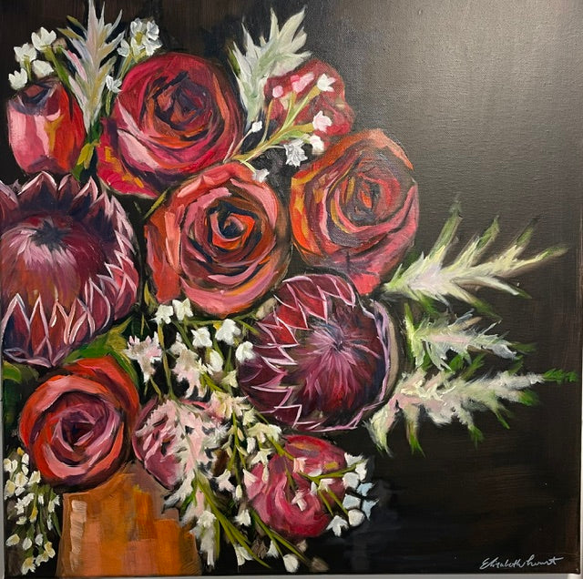 Floral Dreams - Acrylic and Oil on Canvas