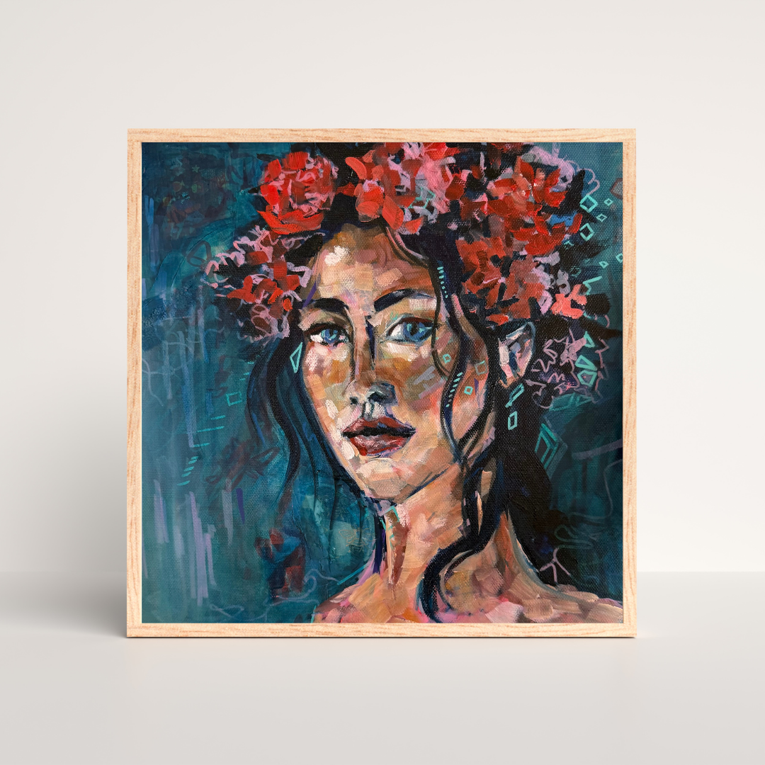 Girlhood - Mixed Media Painting