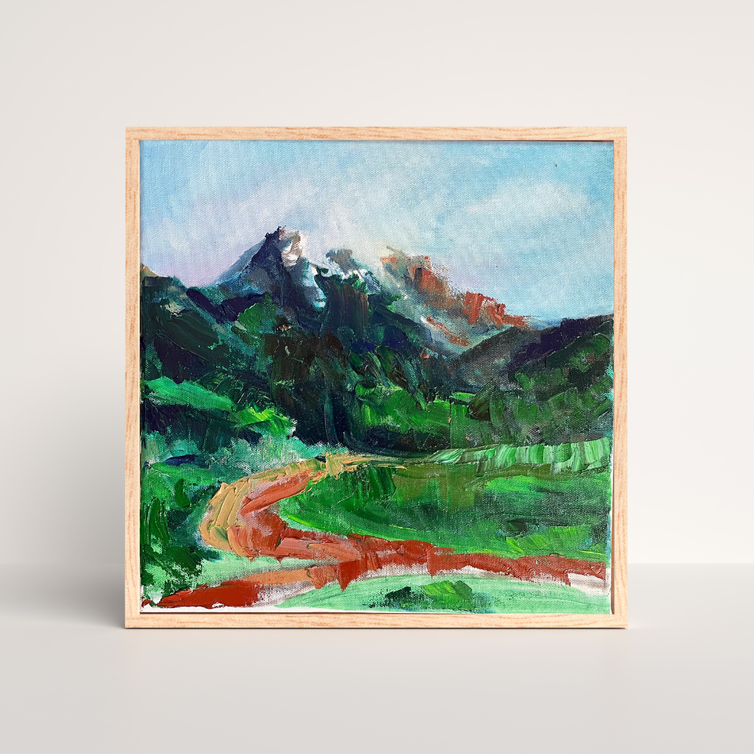 Mountains in Oil 12"x12"